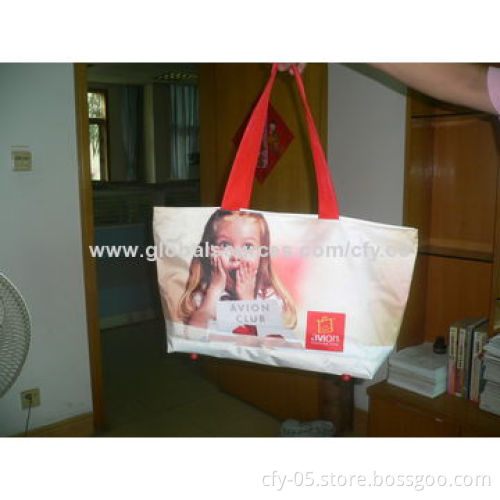 Shopping Handbag/Beach Bag with High-quality CMYK Printing